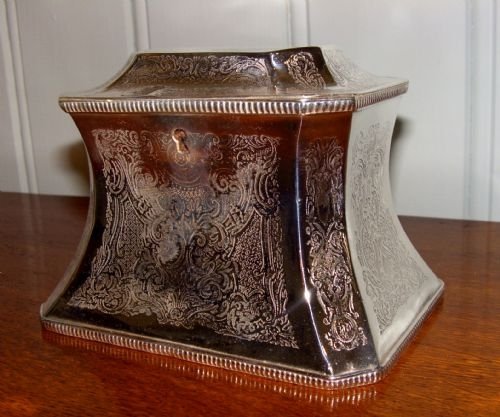 Mid 19th Century Silver Plated Teacaddy
